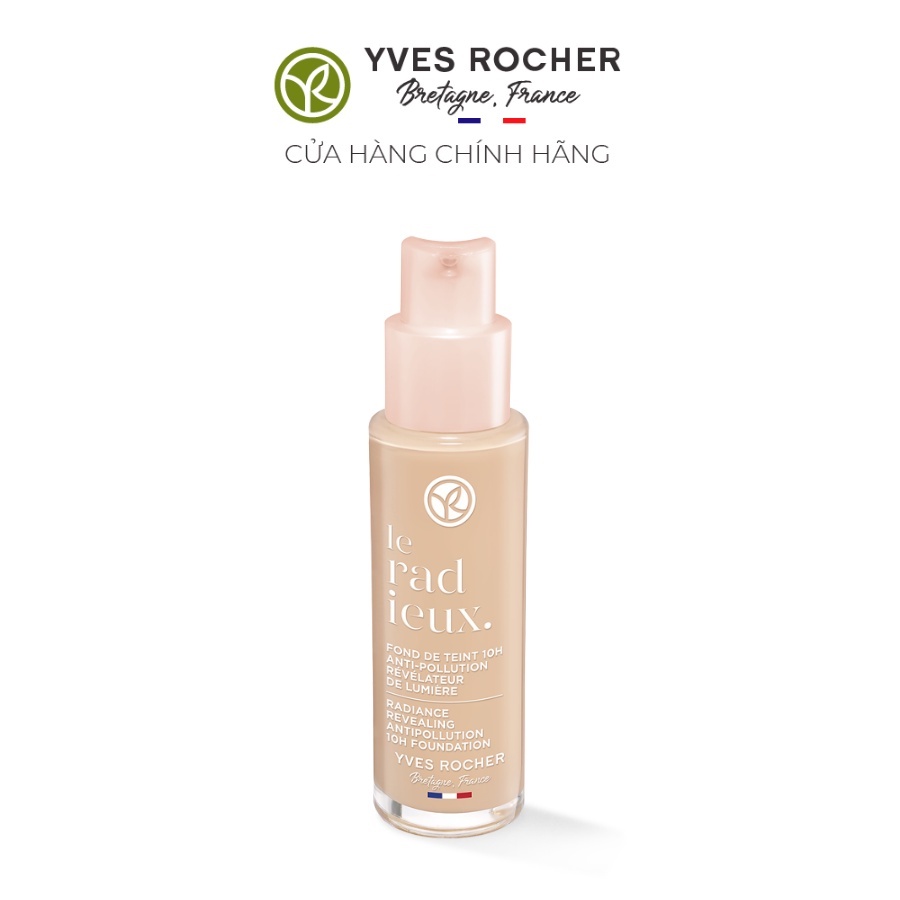 Kem nền Yves Rocher LE RADIEUX 10H RADIANCE REVEALING ANTI-POLLUTION FOUNDATION 30ML - ROSE 200