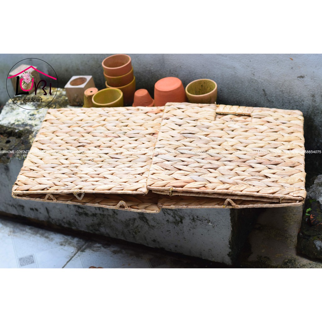 Litishop - Sọt đựng đồ lục bình hình vuông, có thể gấp gọn | BigBuy360 - bigbuy360.vn