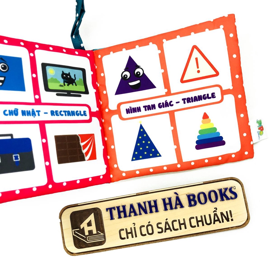 Sách vải sơ sinh song ngữ - kích thước 12x12x3 cm - PIPO Việt Nam