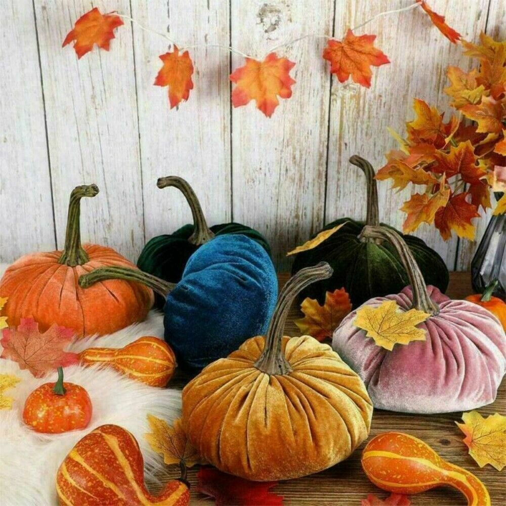 Gối Nhung Mềm Hình Bí Ngô Trang Trí Halloween