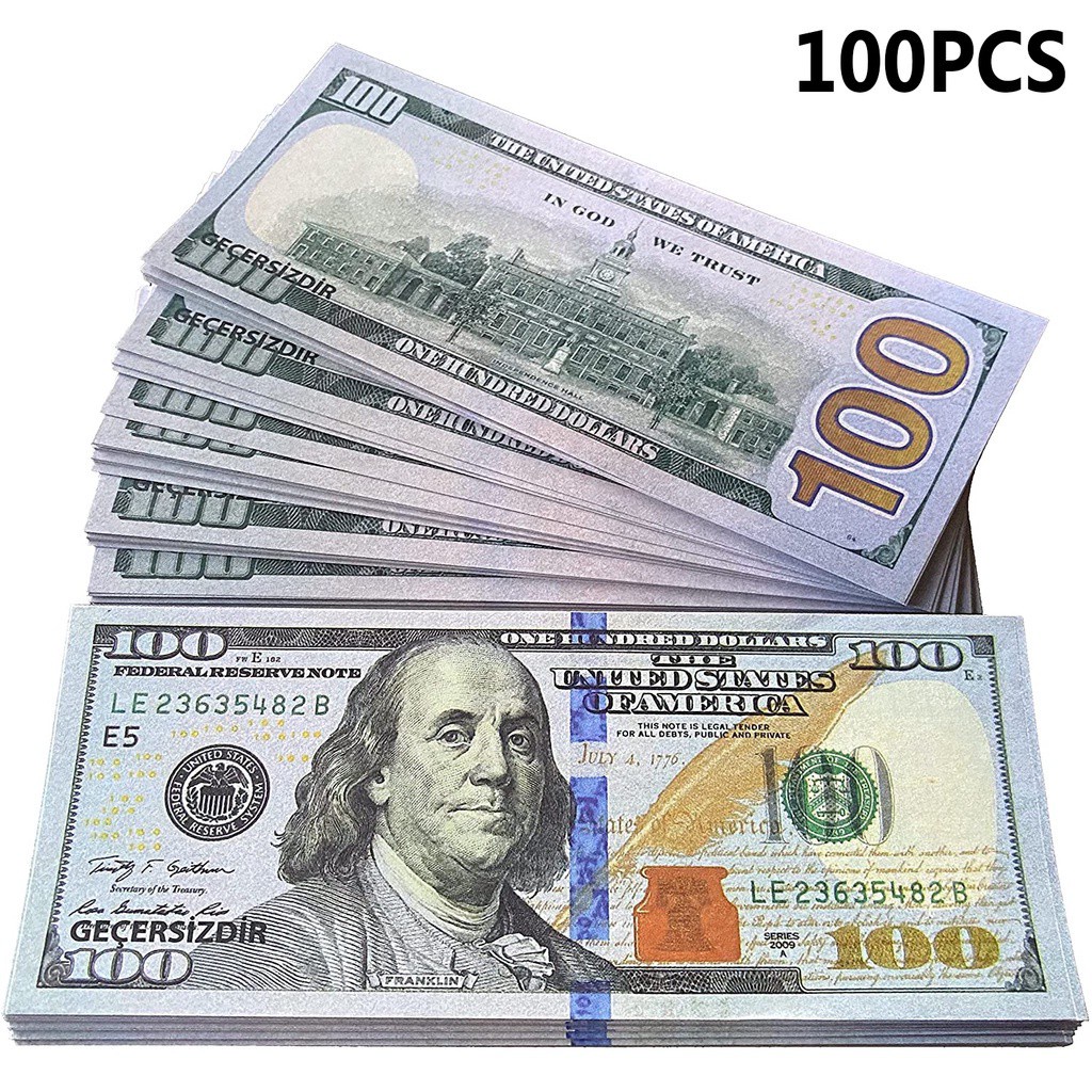 SUYOU 100PCS Music Show off Wealth Magic Dollar Money Prop Movie Artifact Videos Full Print Bills