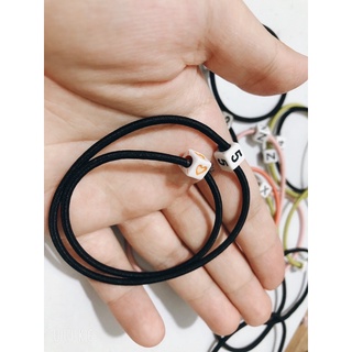 (Quà tặng) Dây cột tóc nữ có chữ cái, số, icon dễ thương