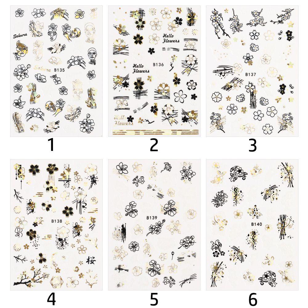Miếng Dán Trang Trí Móng Tay Nghệ Thuật Họa Tiết Đại Dương/ Hoa Lá Ba Chiều DIY
