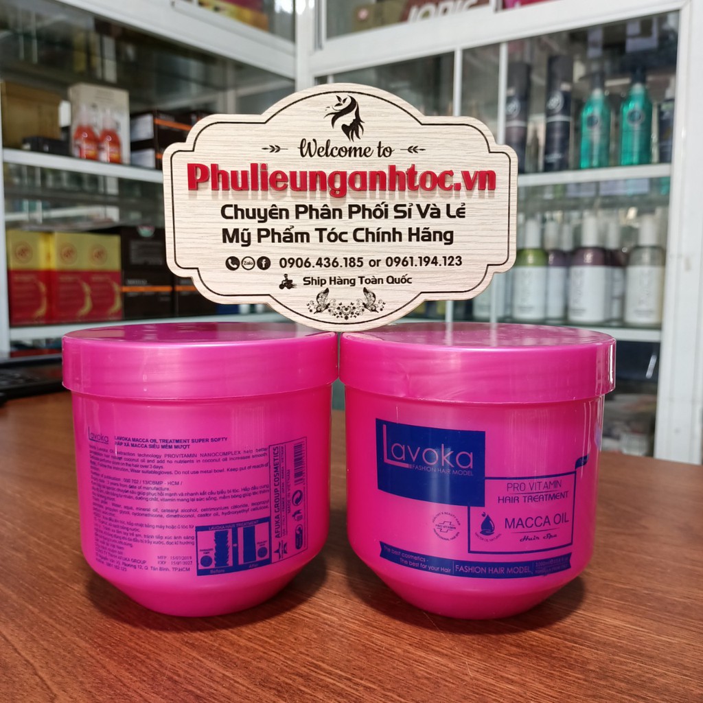 Kem hấp xả lavoka maca oil siêu mềm mượt 1000ml