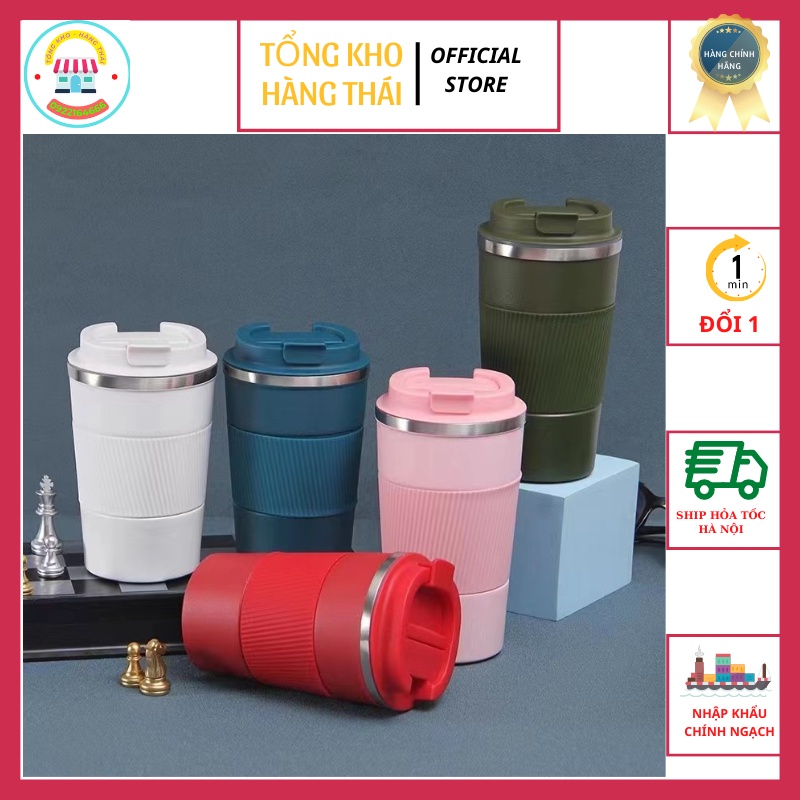 Cốc Giữ Nhiệt, Ly Giữ Nhiệt Uống Cafe - Chất Liệu Inox 304 Cao Cấp, Dung Tích 510ml Thiết Kế Trẻ Trung (tongkhohangthai)