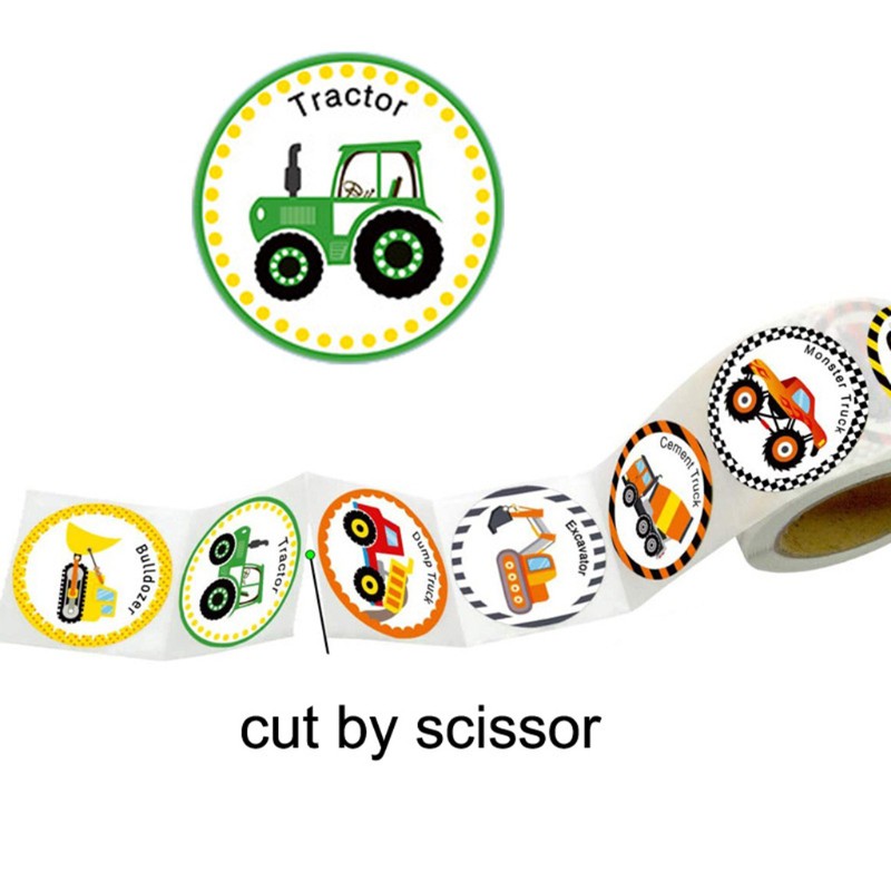 Cuộn 500 Miếng Dán Hình Hoạt Hình Sáng Tạo Trang Trí Xe Hơi