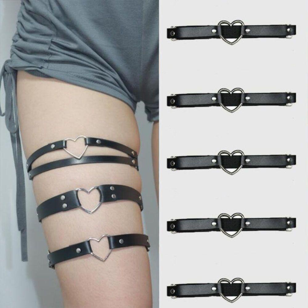 Đai Nịt Bít Tất Co Giãn Đính Đinh Tán Phong Cách Harajuku Punk Cho Nữ