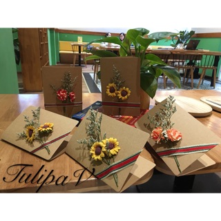 Thiệp Handmade hoa khô TulipaV F2612