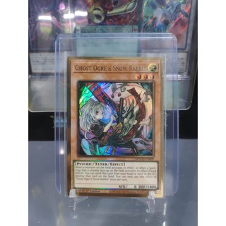 [ Dưa Hấu Yugioh ] Lá bài thẻ bài Ghost Ogre & Snow Rabbit - Premium Gold Rare - Tặng bọc bài nhựa bảo quản