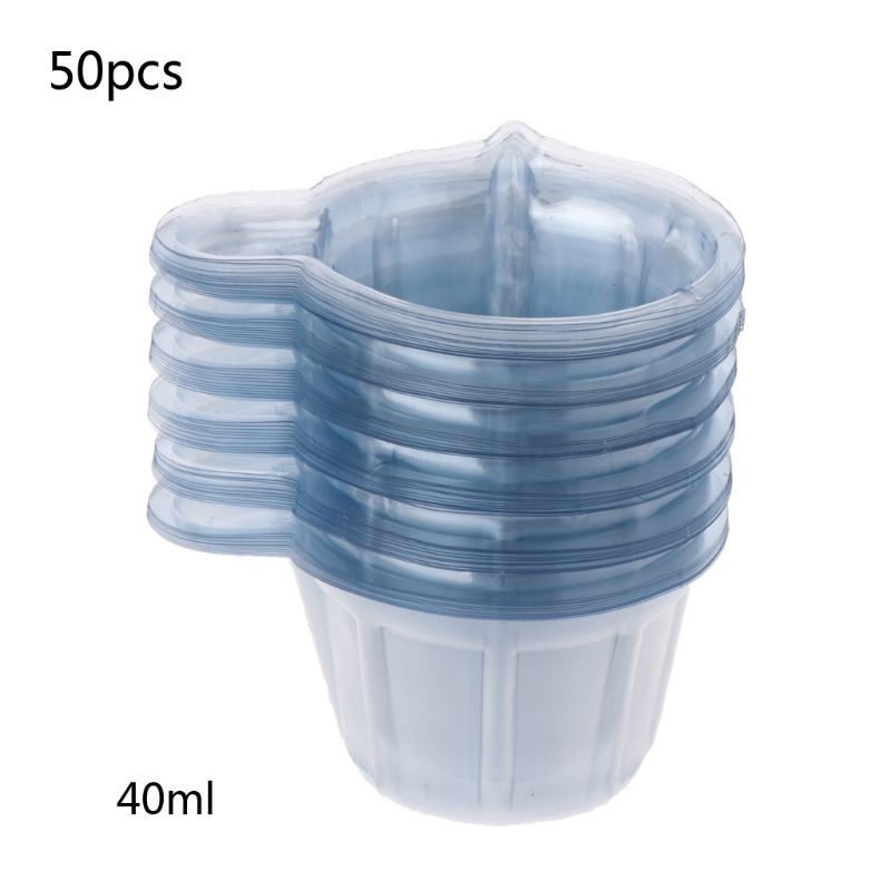 50 cái cốc nhựa trong suốt 40ml dùng pha màu