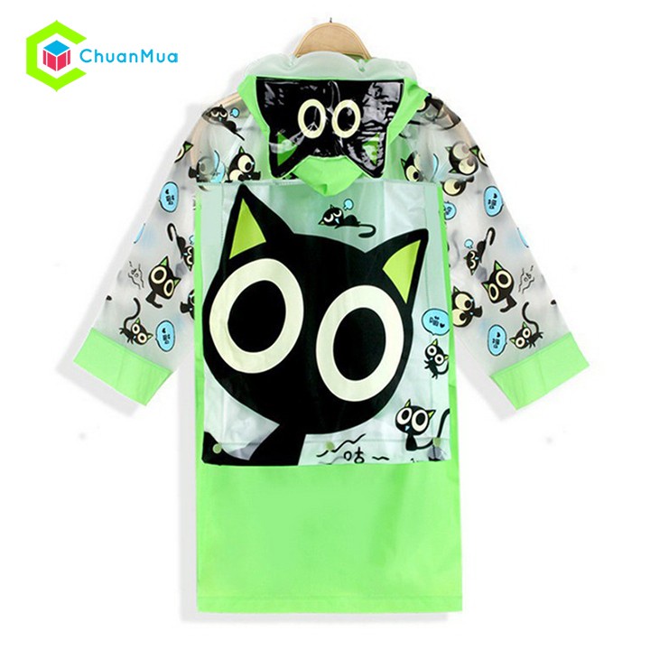 Áo Mưa Trẻ Em Hình Thú Ngộ Nghĩnh Đáng Yêu Thiết Kế Mang Balo Tiện Dụng