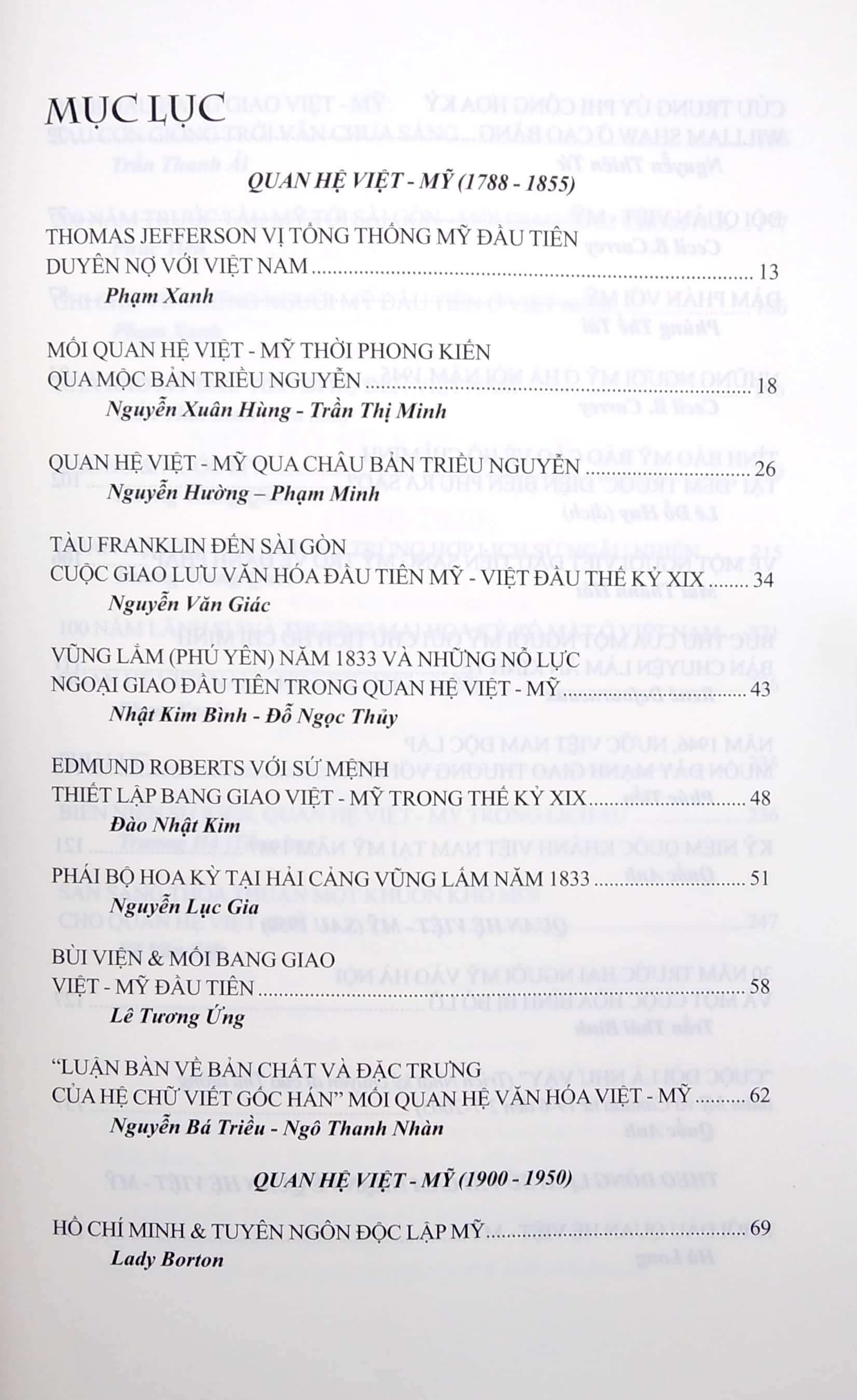 Sách Một Số Sự Kiện Lịch Sử - 200 Năm Quan Hệ Việt -Mỹ (1820-2020)