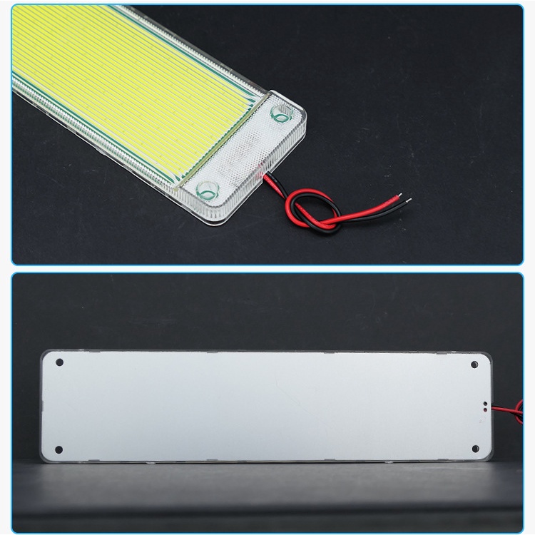 Thanh đèn 84/108 LED COB ánh sáng trắng kèm công tắc gắn trần nhà trang trí nội thất xe hơi tiện dụng