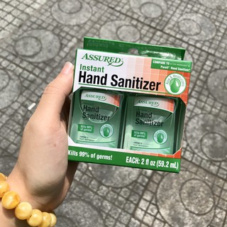 Gel rửa tay khô usa Assured set 2 chai diệt sạch 99% vi khuẩn