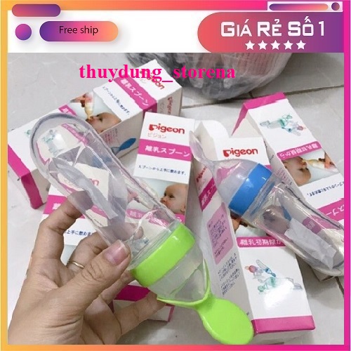 🎯⚡️FREE SHIP - THƯƠNG HIỆU PIGEON CAO CẤP🎯⚡️ Bình Thìa Ăn Dặm Tiện Lợi Nhãn Hiệu Pigeon Cho Bé