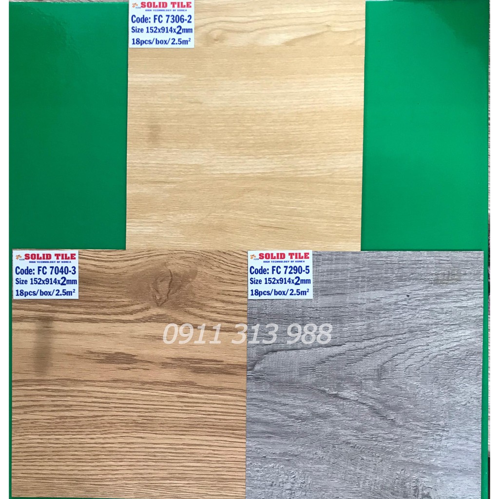 Sàn nhựa vân gỗ SOLID TILE  dày 3mm