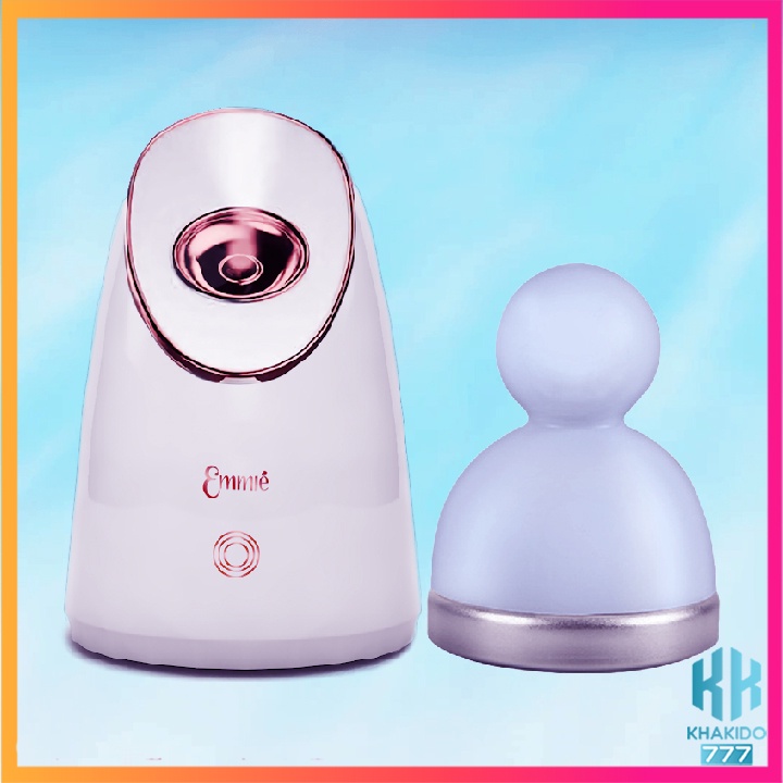 Bộ Đôi Máy Xông Mặt Emmié by HappySkin Cấp Ẩm Sâu Nano Ion &amp;Cây Lăn Lạnh Emmié by HappySkin Làm Dịu Se Khít Lỗ Chân Lông