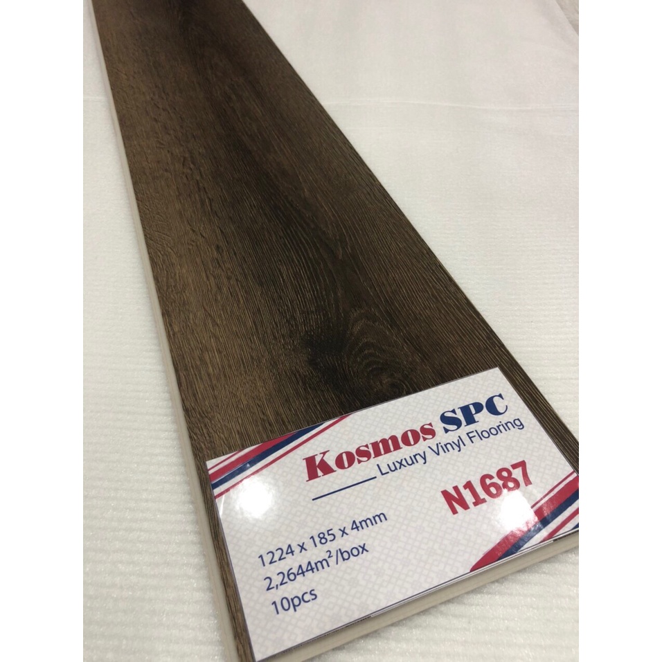 Sàn nhựa hèm khoá Kosmos N1683, dày 4mm, nhận thi công lắp đặt