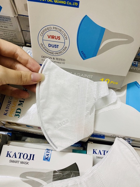 [HCM SỈ ] Khẩu trang 3D KATOJI hộp 10c trắng ( ảnh thật )