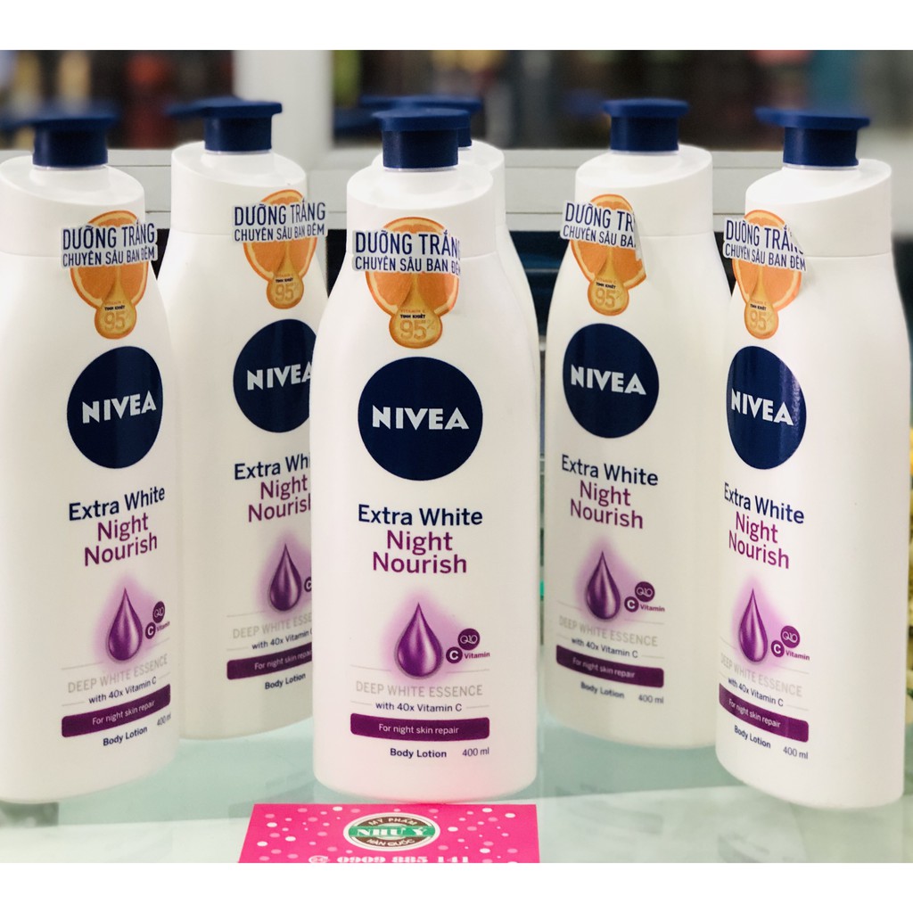 Sữa Dưỡng Thể Dưỡng Trắng Ban Đêm Nivea Extra White Night Nourish 400ml