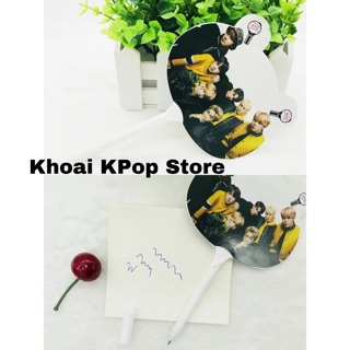 Bút bi BTS mực xanh (kết hợp có thể quạt luôn