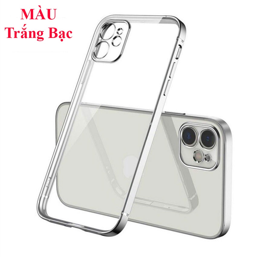 Ốp Viền Vuông - Ốp lưng Viền vuông mạ Màu dành cho iPhone 11/11 Pro/11 Pro Max/12/12 Pro Max/13/13 Pro Max