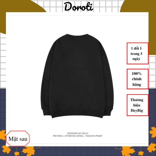 Áo Sweater Thu Đông Nelly Heybig Nam Nữ Kiểu Dáng Unisex Phong Cách Hàn Quốc Form Rộng Chất Liệu Nỉ SWT06 | BigBuy360 - bigbuy360.vn