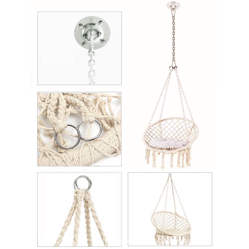 Xích đu võng Macrame Bắc Âu