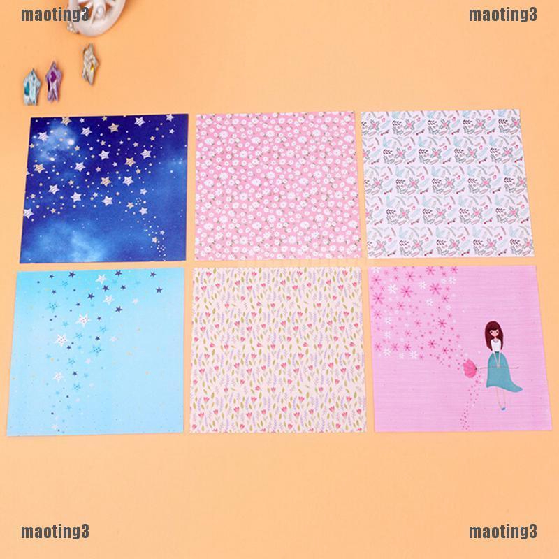 ❤Bộ 72 Tờ Giấy Gấp origami Kích Thước 15X15cm Với Họa Tiết Hoa Đáng Yêu