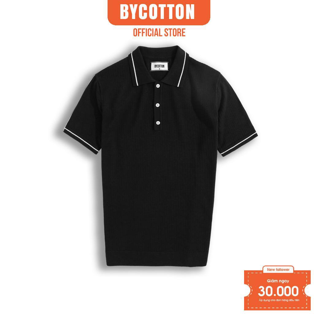 Áo Thun Polo Nam Cổ Bẻ BYCOTTON BLACK KNIT POLO P221216