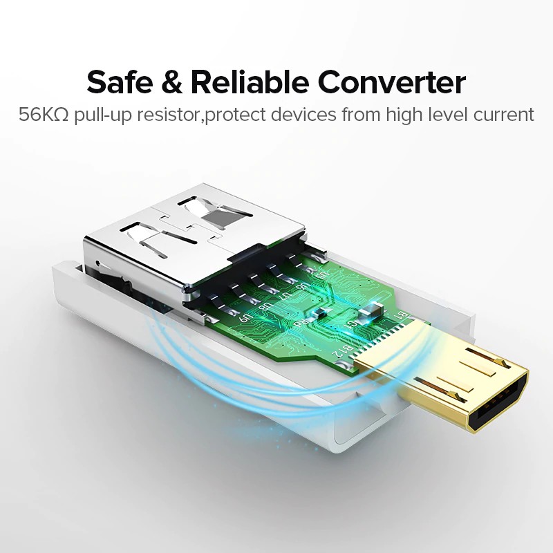 Đầu chuyển đổi phích cắm OTG Micro USB 2.0 sang cổng cắm OTG Ugreen