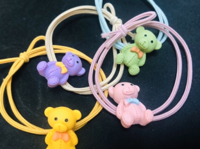 1 Dây Thun Cột Tóc Buộc Tóc Nữ Hình Gấu Ôm Nơ dễ thương