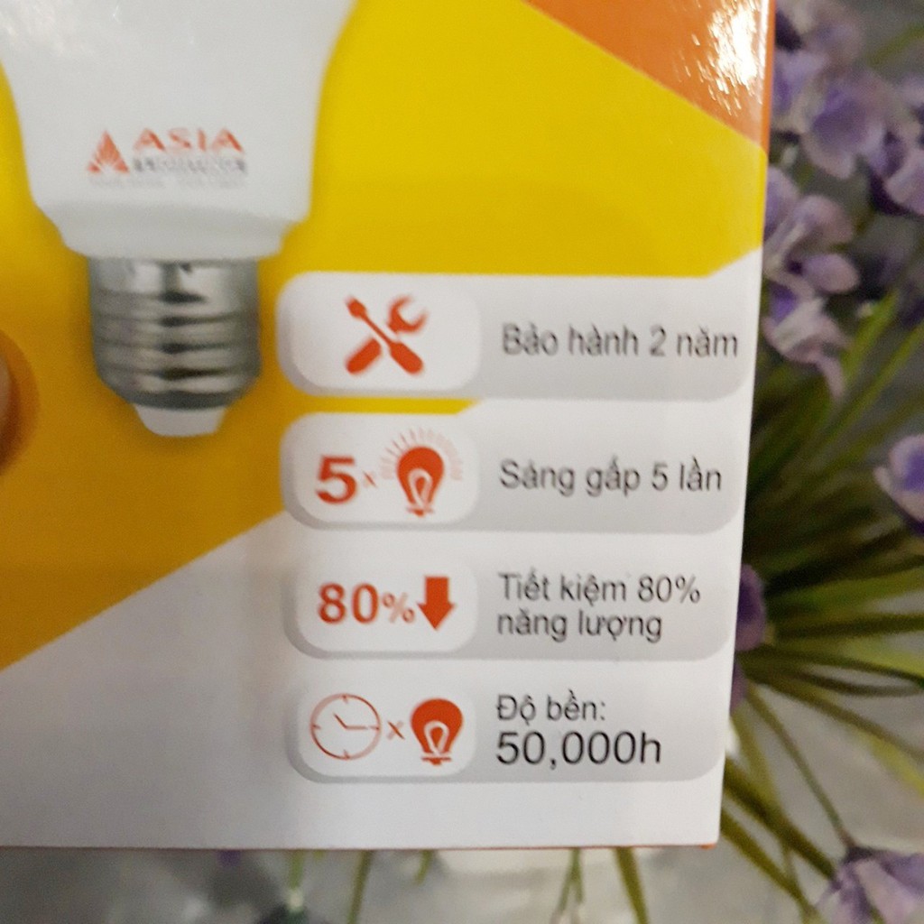 Bóng đèn LED ASIA 3W đến 12W tiết kiệm điện (Hàng Việt Nam chất lượng cao) Bóng bup tròn ánh sáng trắng cck1 | BigBuy360 - bigbuy360.vn