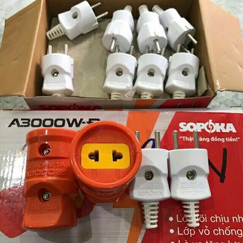 Combo 2 phích cắm điện chịu tải cao 3000W Sopoka