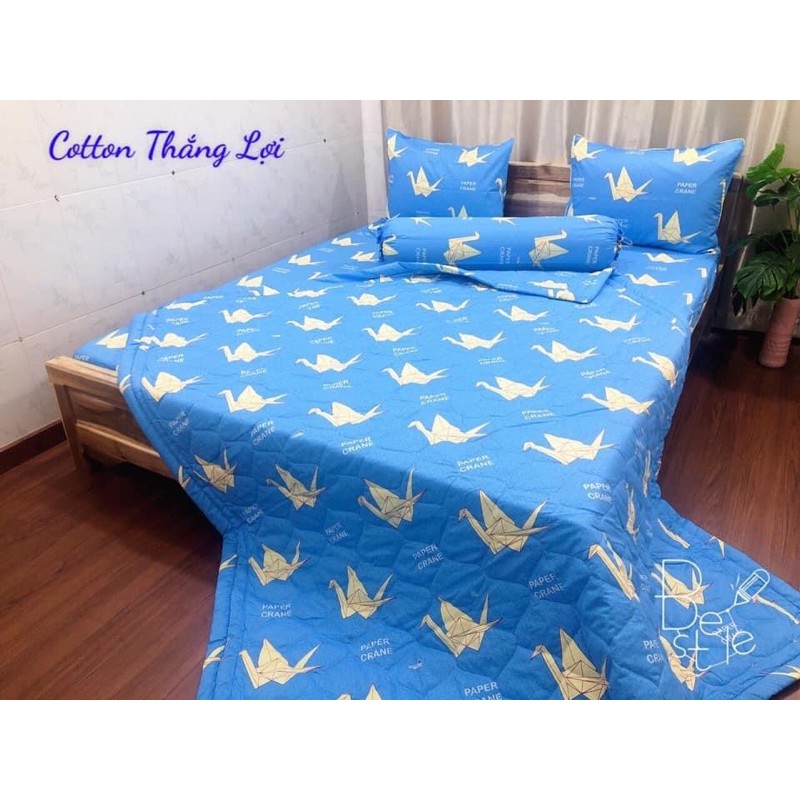 SET 5 MÓN {Size Drap 1m6} VẢI COTTON THẮNG LỢI 100%