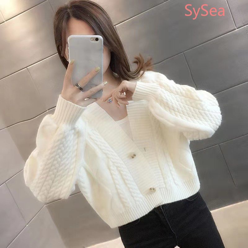 Áo khoác cardigan dệt kim tay dài size lớn thời trang dành cho nữ