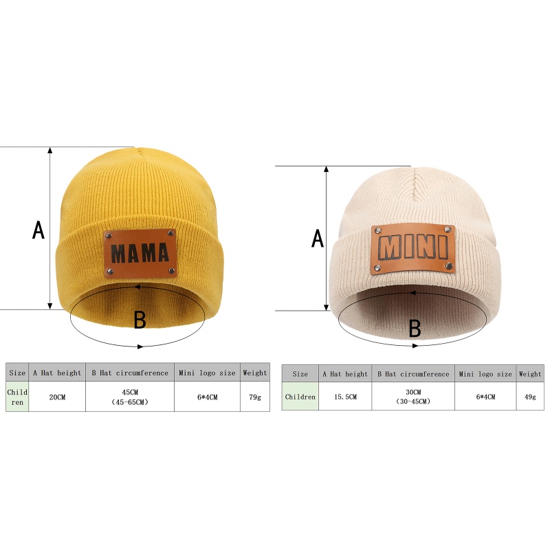 Mũ beanie Đan Móc Giữ Ấm Mùa Đông Cho Mẹ Và Bé