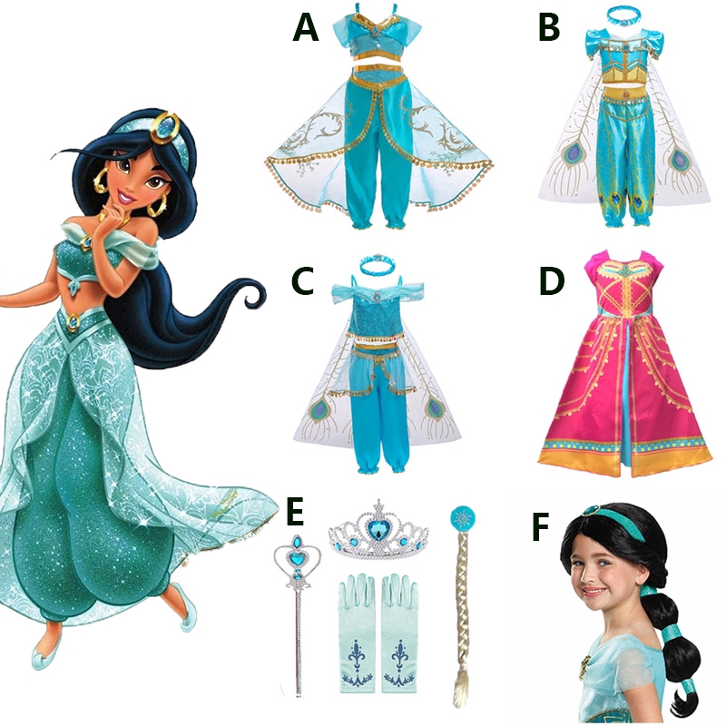 Bộ đồ hóa trang nhân vật công chúa Jasmine dành cho bé gái