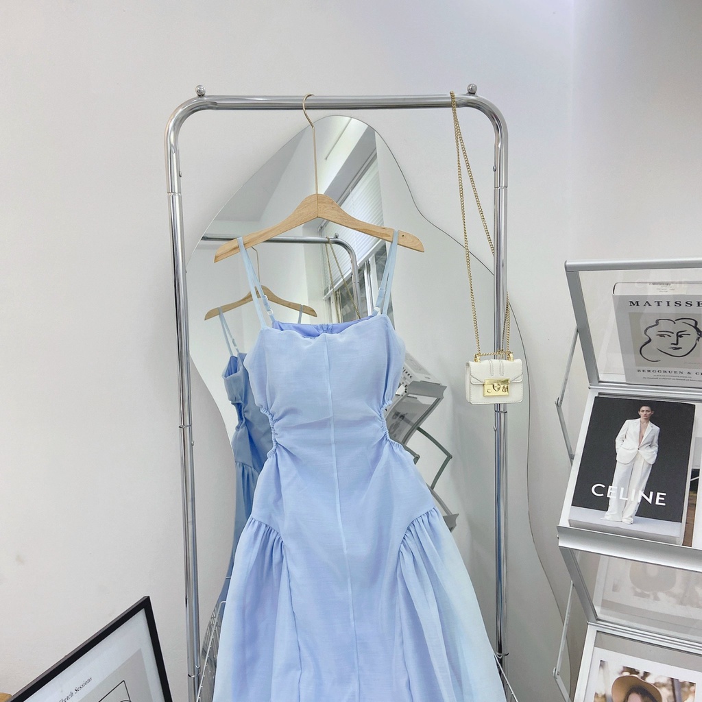 ĐẦM MINI 2S XANH KHOÉT EO