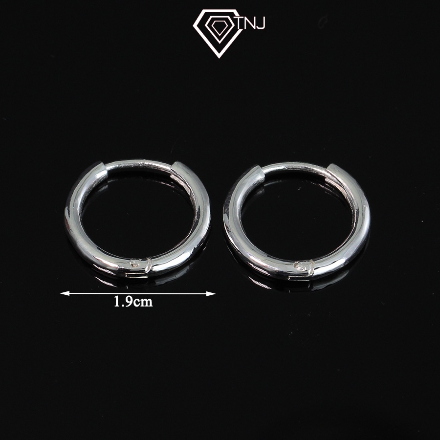 Khuyên tai nam khoen tròn bằng bạc cá tính BTA0026 Trang Sức TNJ