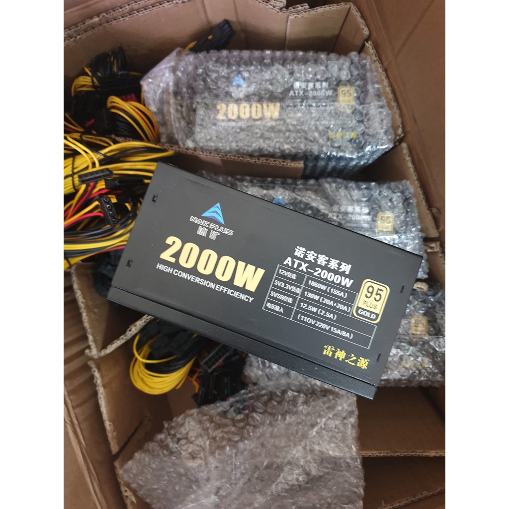 Nguồn trâu cày 2000w full cổng có 24pin cực bền