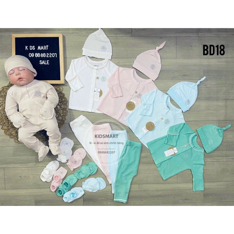 Hrnee Chất modal gỗ sồi -  Bộ cài giữa Hrnee cho bé 3-7kg