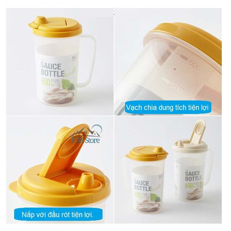 Bình đựng nước sốt dầu ăn Lock&amp;Lock Sauce Bottle dung tích 650ml HTE401