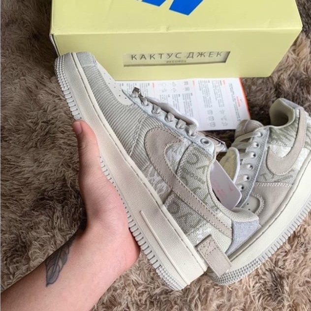 [HÀNG FULL BOX + BILL] Giày Thể Thao/ Sneaker Nam Nữ AF1 Travis Scott Grey White Trắng Xám