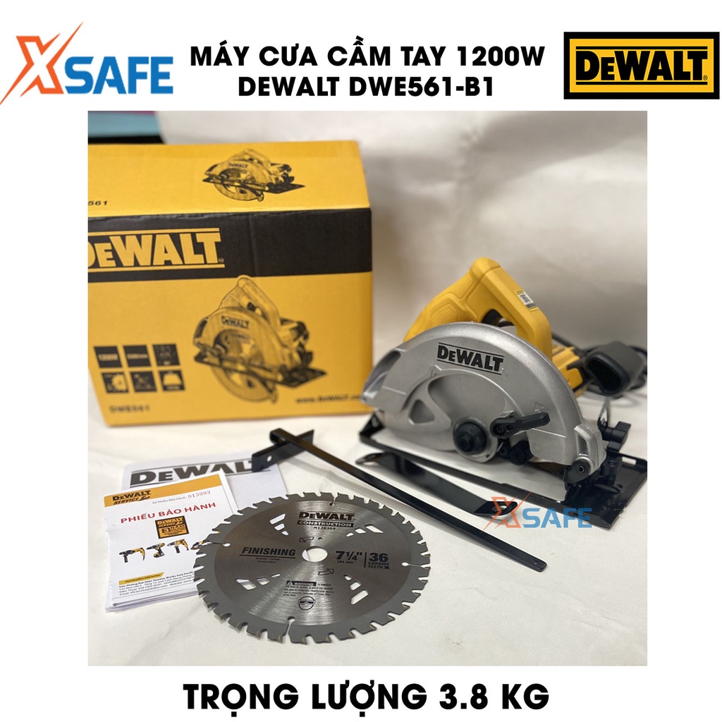 Máy cưa 1200W DEWALT DWE561-B1 kèm lưỡi cưa - Máy cưa cầm tay DeWalt chất liệu hợp kim thép, cắt sâu tối đa 65mm