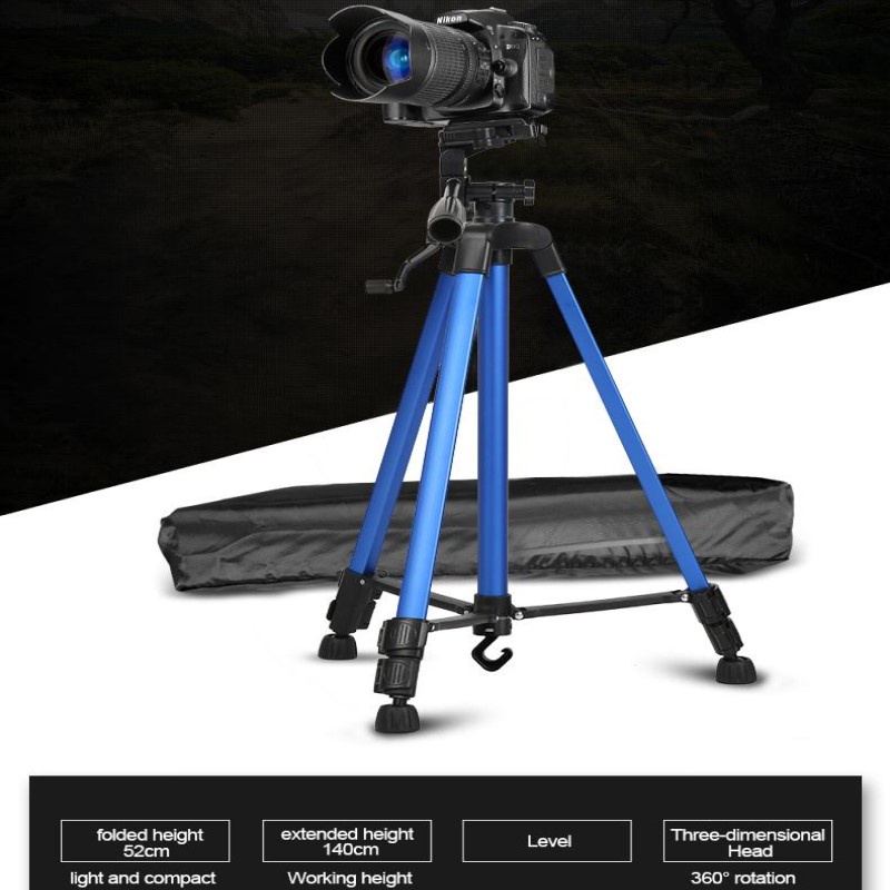 Tripod điện thoại - Giá đỡ 3 chân máy ảnh 3366 Tặng kèm đầu kẹp điện thoại + remote + túi đựng