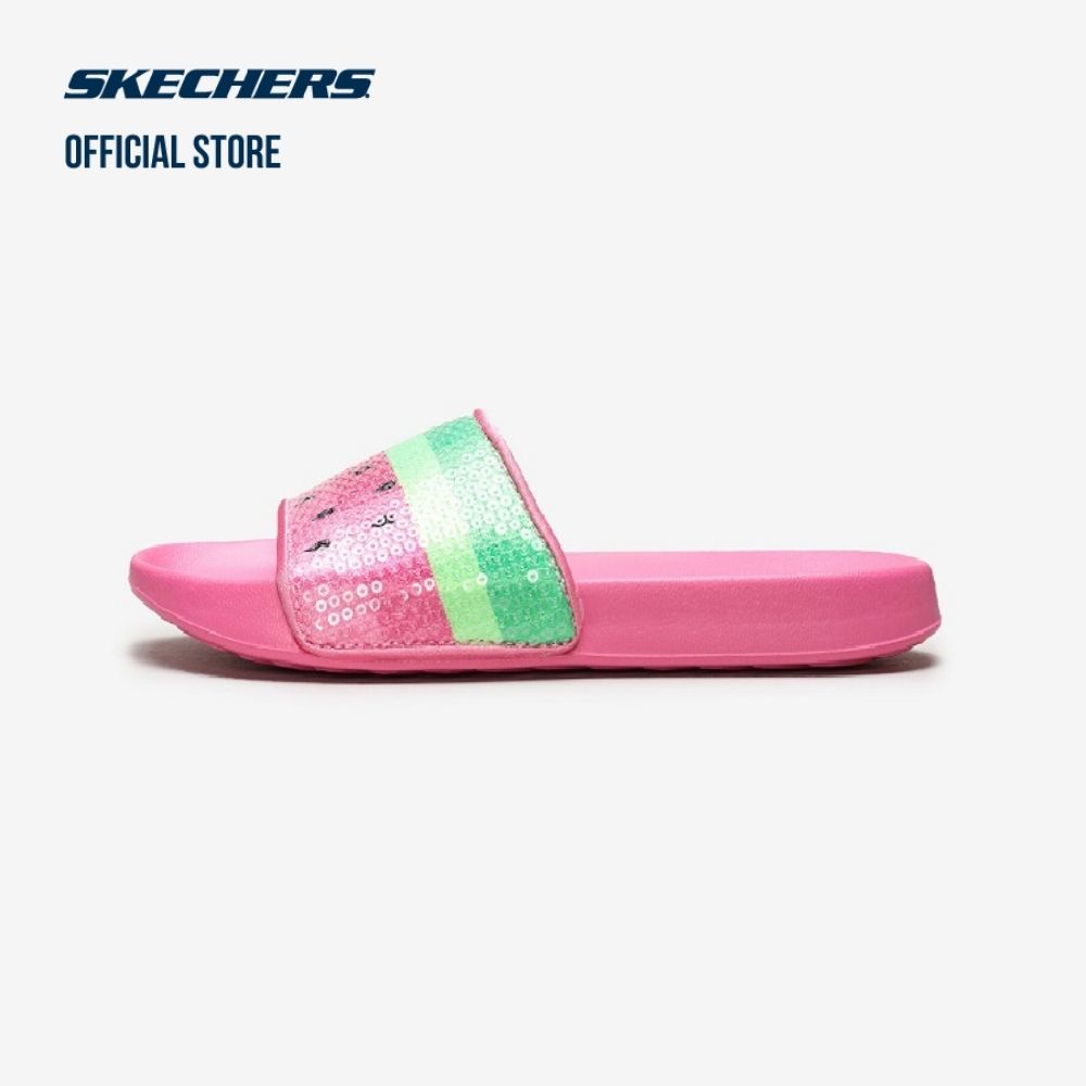 Dép quai ngang bé gái Skechers Sunny Slides - 86994L-PKMT