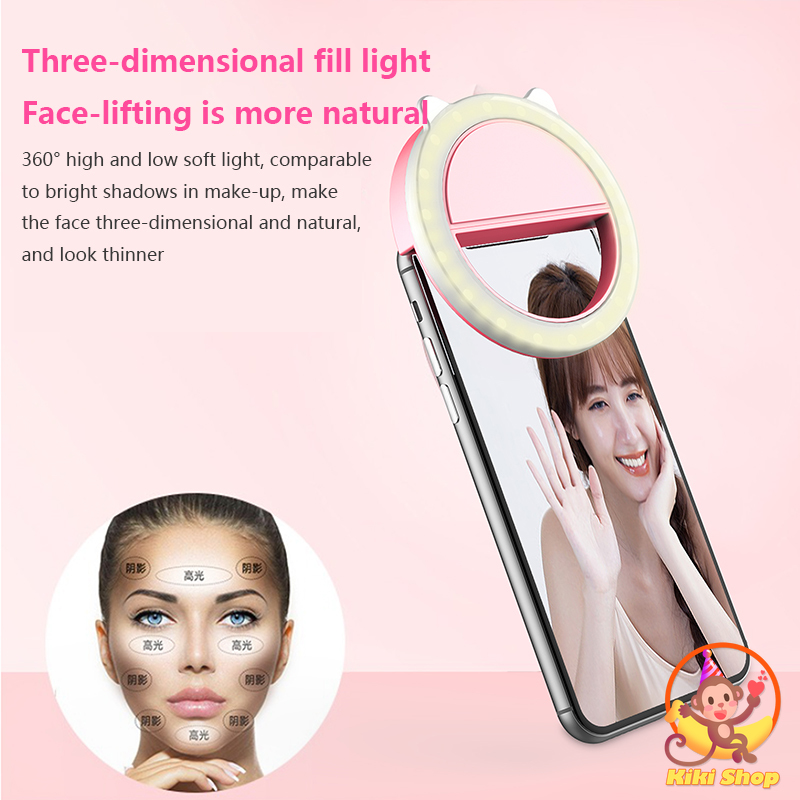 Selfie Flash Đèn vòng flash 36 bóng LED kẹp điện thoại hỗ trợ chụp ảnh tự sướng