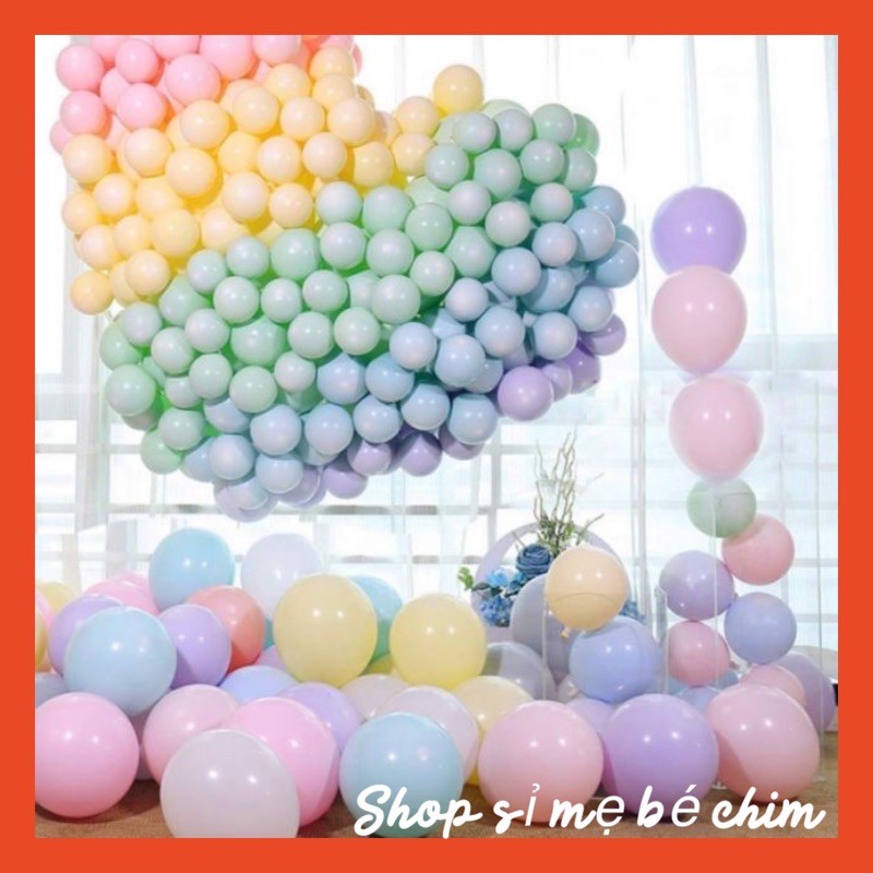 Sỉ Bóng Bay Màu PASTEL [macaron] 100 quả 10” 25cm siêu đẹp, super rẻ SỈ 30K