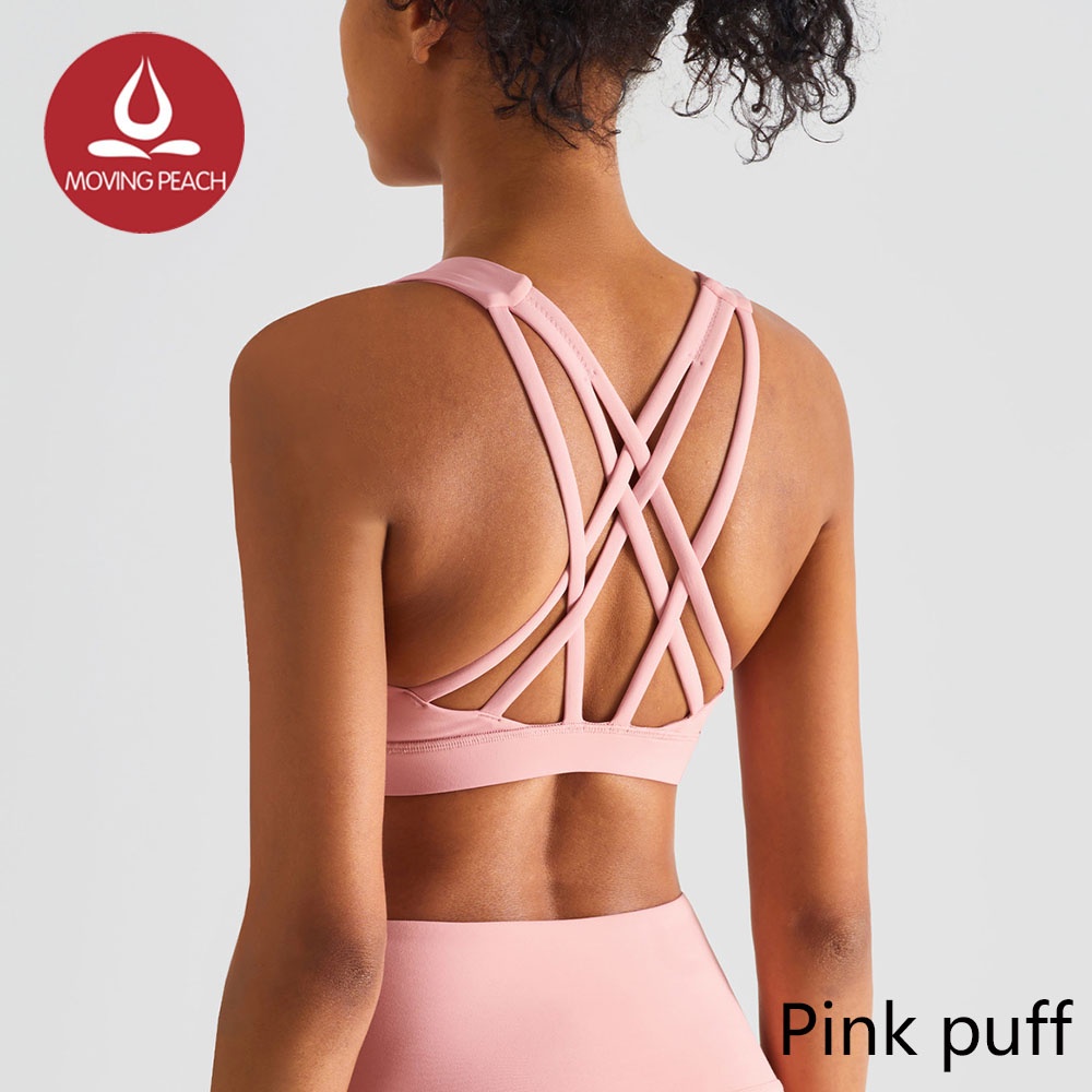 MOVING PEACH Sports Bra Soft Beauty-back Yoga Underwear with Removable pads ABU